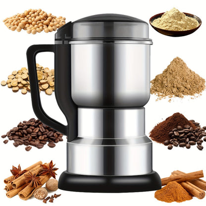 Coffee Bean Grinder 300W 8-Blade Stainless Steel 400g 14oz Large Up to 36 Cups 10-Second for Entryways, Bedrooms and Living Spaces