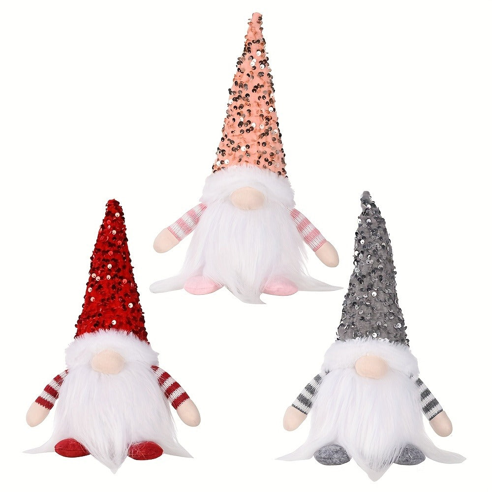 Decorative Figurines Set of 3 Holiday Home Decor Collectible Statues for Living Room Bedroom Office Shelf Christmas Birthday Mothers Fathers