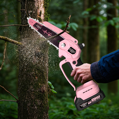 Cordless Electric Pruning Saw Handheld Mini Chainsaw Wireless Portable Tree Branch Cutter with Safety for Garden, Patio and Yard Use