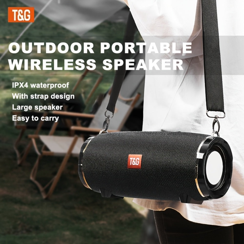 TG187 IPX4 Waterproof Outdoor Bluetooth Speaker | Dual Speakers, 4800mAh Rechargeable Battery, TWS Stereo Pairing