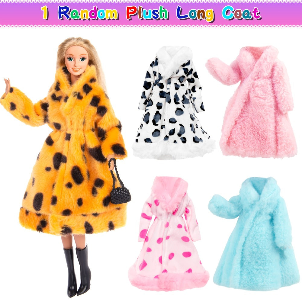 50-Piece Doll Clothes and Accessories Set for 11.5-Inch Fashion Dolls with Mixed Outfits, Shoes and Small Pieces