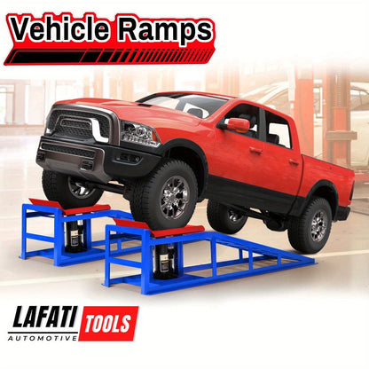 Hydraulic Car Ramps 2-Pack 10000 LB Heavy Duty Vehicle Lift Ramp Adjustable Height 9.84-14.96 Inch for Oil Change Undercarriage Repair Home