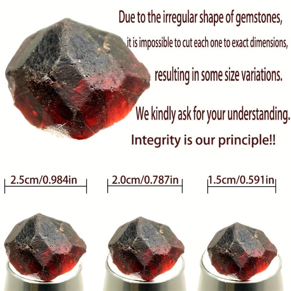 Natural Red Garnet Crystal Rough Stone, Raw Unpolished Mineral Specimen for Home Decor, Crystal Healing