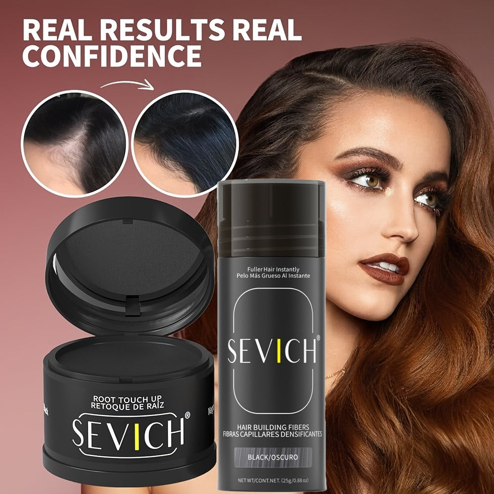 Thinning Hair Root Coverage Powder with Brush, Instant Hairline Concealer Natural Shadow Effect