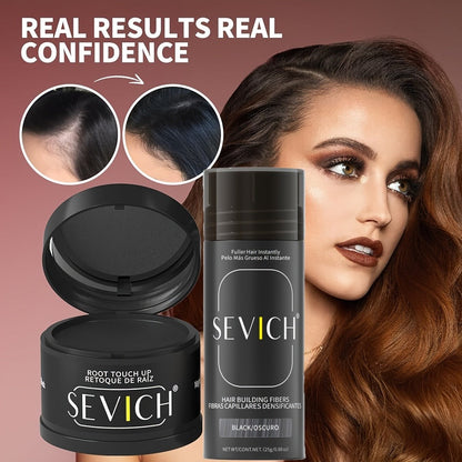 Thinning Hair Root Coverage Powder with Brush, Instant Hairline Concealer Natural Shadow Effect