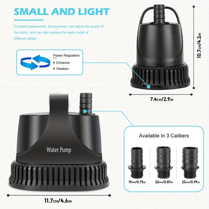 Submersible Water Pump 800GPH 40W for Garden, Patio and Yard Use, with the Listed Configuration