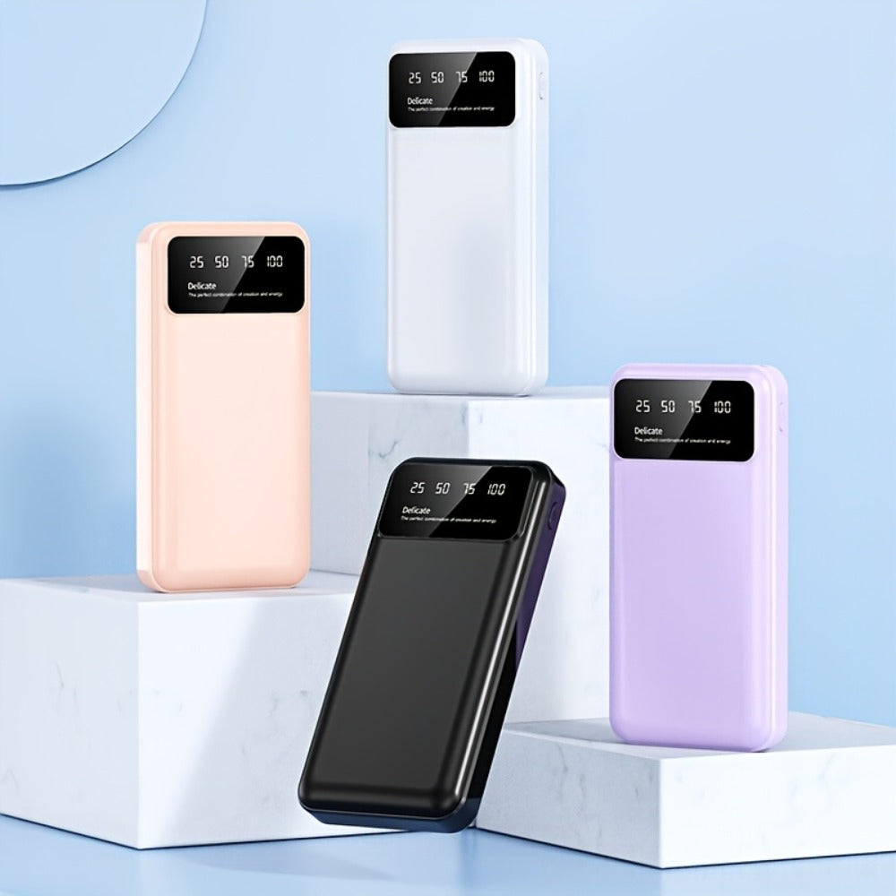 Power Bank 50000mAh with Dual USB Ports, Digital Battery Display and Three Color Options for Travel