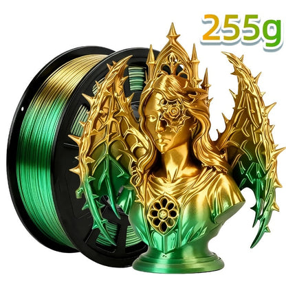 3D Printer Filament Dual-Color PLA 1.75mm 250g Spool with Nine Two-Tone Color Combinations