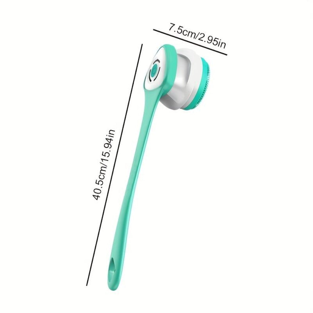 Electric Body Scrubber Brush 5-in-1 Rotating Shower Exfoliator with Long Handle - Bristle Bath Brush for Back Face & Full Body