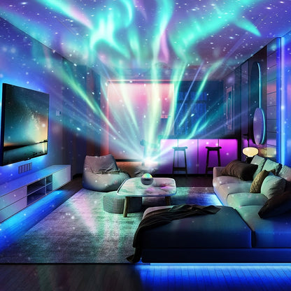 Aurora Magic Ball Light USB Plug-In with Remote, Color Rotating Aurora Borealis Effect Night Light for Bedroom