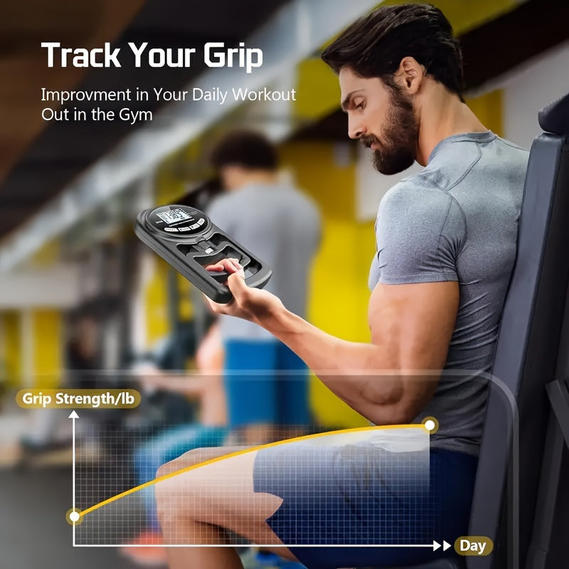 Fitness Equipment Electronic Hand Grip Dynamometer with LCD Adjustable Handle and 120kg Range