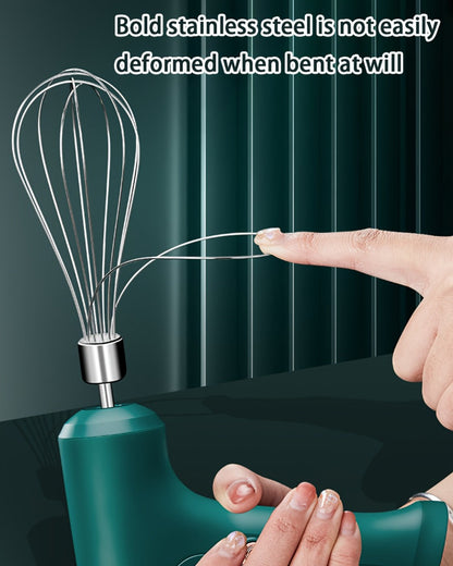 Cordless Electric Egg Beater & Cream Whipper - Handheld Stand-Up Portable Mixer for Cake Baking, Ice Cream & Whipping