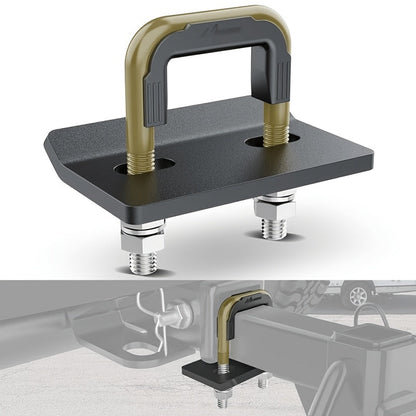 Trailer Hitch Tightener Anti Rattle Stabilizer 2 Inch Heavy Duty Steel U-Bolt with Rubber Cover Hitch Mount Wobble Eliminator for 2"