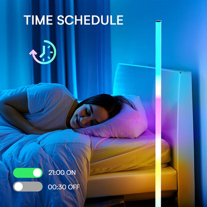 RGB Tube Light with Stand, Smart App & Remote Control, Music Sync Color Changing, Timing, USB Powered for DJ Lighting