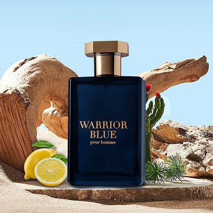 Eau de Toilette Warrior Blue 100ml Spray for Men with Single Bottle or Three-Piece Color Gift Set