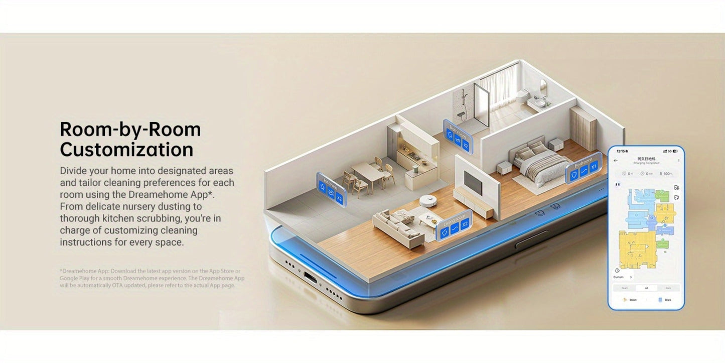 Dreame D10 Plus Gen 2 Self-Emptying Robot Vacuum & Mop Refurbished, 6000Pa Suction, 90-Day Base, LiDAR Navigation