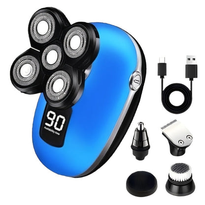 5-in-1 Electric Shaver for Men and Women IPX6 Waterproof – USB Rechargeable Body Hair Trimmer Grooming Kit with Interchangeable Heads