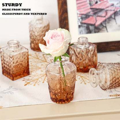 Mini Bud Vases 36pcs – Clear Small Flower Vases for Wedding Centerpieces Birthday Party Anniversary Home Table Decoration