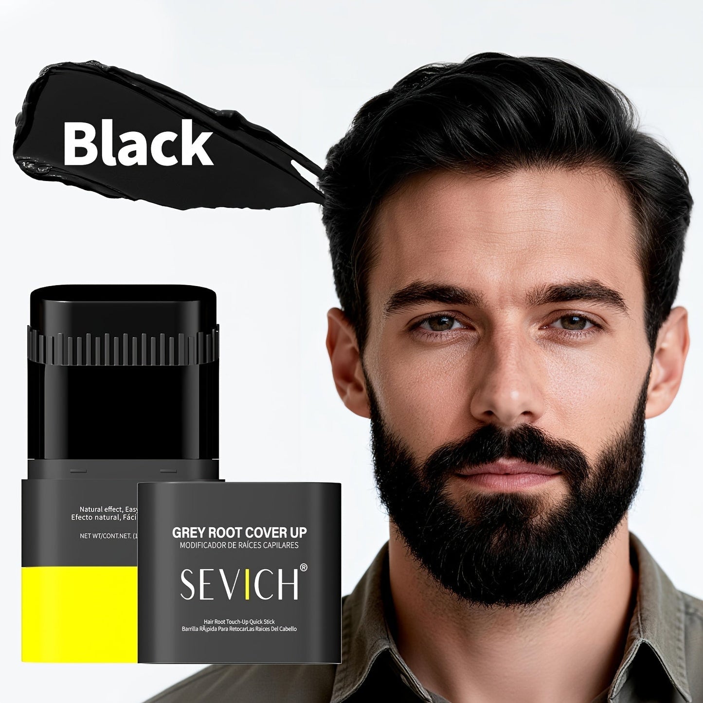 Beard Dye Pen 2-in-1 Color Stick for Men for Bath Time, Home Spa and Personal Care, with the Listed Configuration