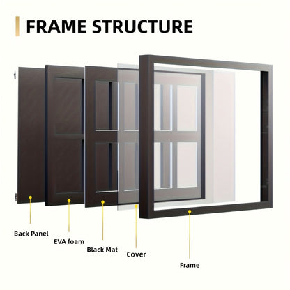 Trading Card Display Case Wall Mounted Wood Frame – Pokemon TCG Sports Cards 35–360pt Compatible, 1/2/4/6/10 Grid Options