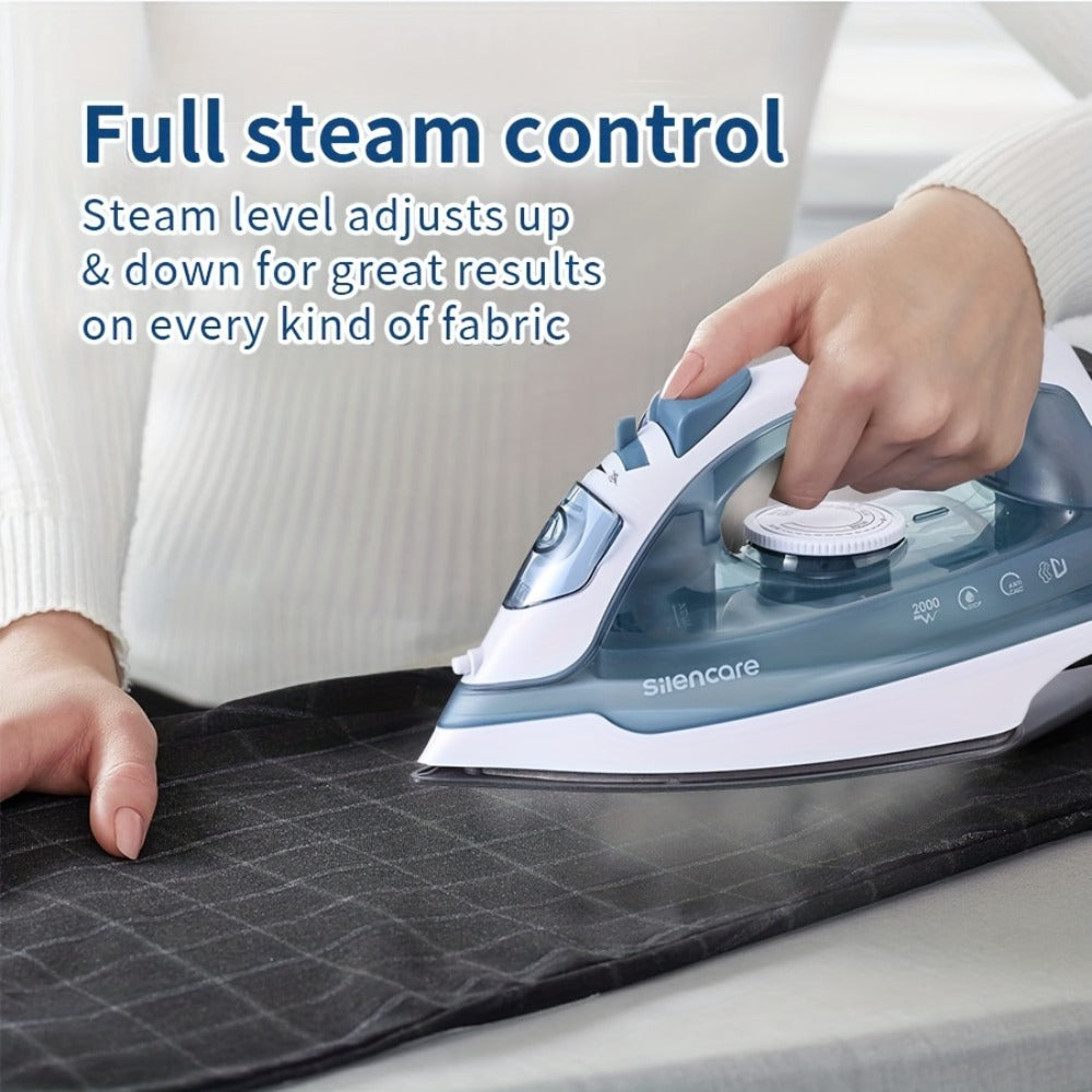 Clothes Steamer Non-Stick Soleplate Adjustable Thermostat Overheat Safety Protection 120V for Entryways, Bedrooms and Living Spaces