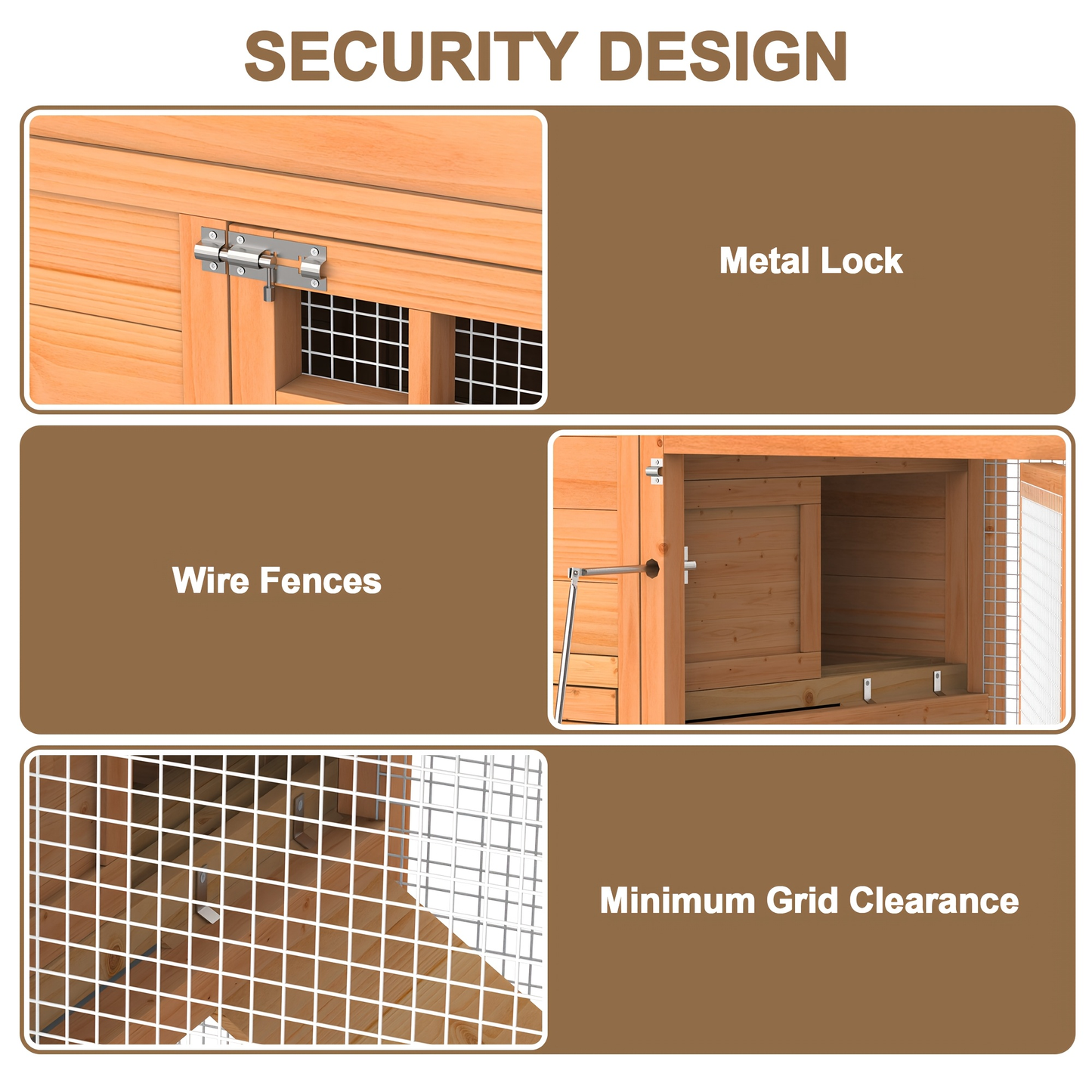 Portable Wooden Chicken Coop with Wheels, Nest Box and Wood Roof or Sunshine Board Run Option