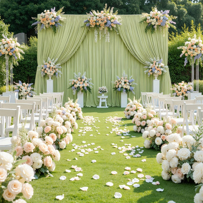 Photography Backdrop 4-Pack 5x10ft Polyester Spandex Background Cloth | Wrinkle-Resistant, Soft & Smooth with Pole Pockets | Wedding