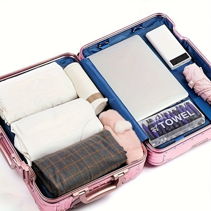 Compressed Towel Tablets 28 Pack – Disposable Magic Coin Tissue, Expandable Face Towel 11.8x9.4 Inch, Individually Wrapped Portable Paper