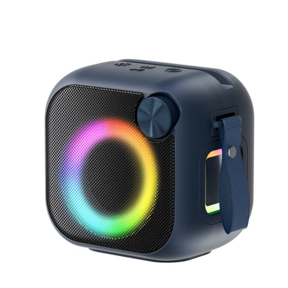 Bluetooth Speaker Square RGB Desktop Model with Phone Stand, USB, TF, AUX Playback, Type-C Charging and Five Colors
