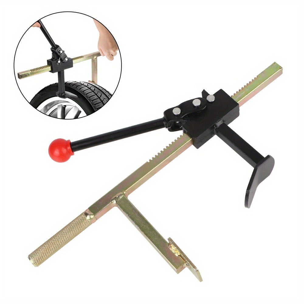 Bead Breaker Tool Heavy-Duty Manual Tire Changer with Safety Guard, Durable Steel Construction Universal Tire Service Equipment for Cars
