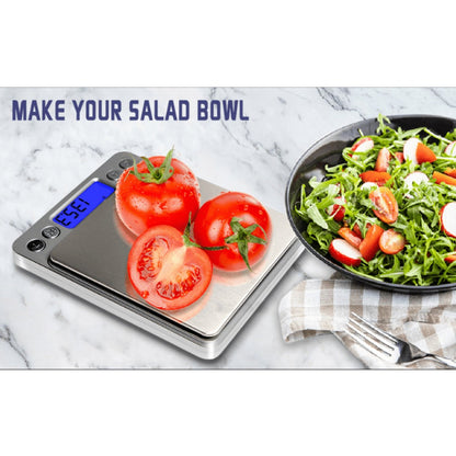 Digital Kitchen Scale Pocket Food Scale 3000g x 0.1g Accuracy, 6 Unit Modes LCD Display Tare Function