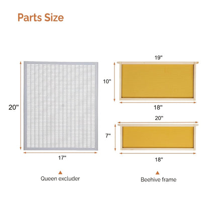 Langstroth Bee Hive Kit Wax Coated Wood 10-Frame 3-Layer Frames for Everyday Face, Beard and Body Grooming