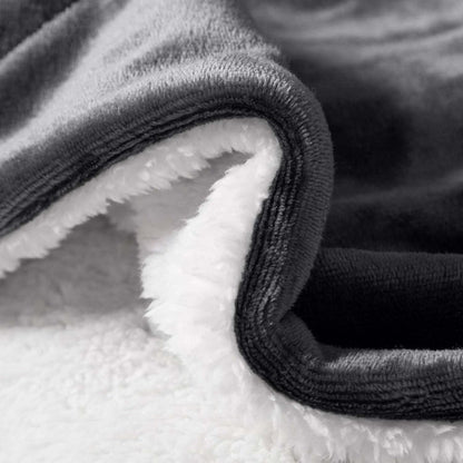 480GSM Sherpa Fleece Blanket, Double-Sided Heavy Throw for Couch, Bed & Travel, Reversible All Season