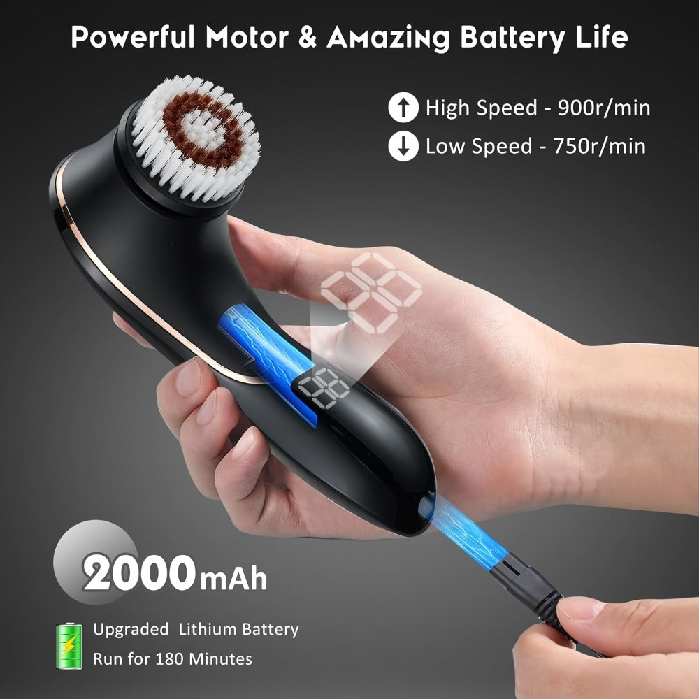 Electric Facial Cleansing Brush Spin Rechargeable for Bath Time, Home Spa and Personal Care