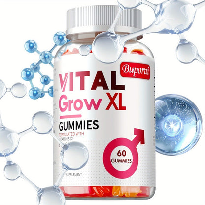 Dietary Supplement Gummies with Buporai Label, Apple Cider Vinegar, Mineral Blend and 60 Count