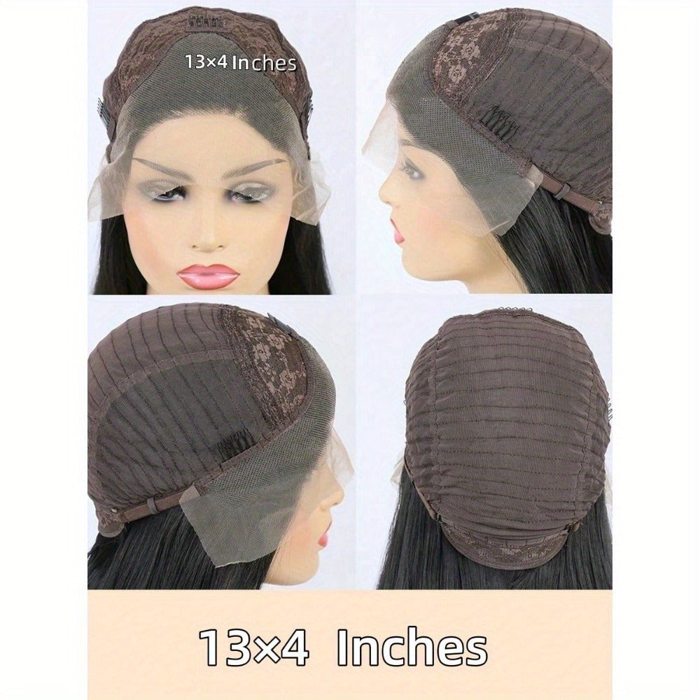 Lace Front Wig Braided Synthetic Style, 26-Inch 13x4 Front with Five Color Options and 250% Density
