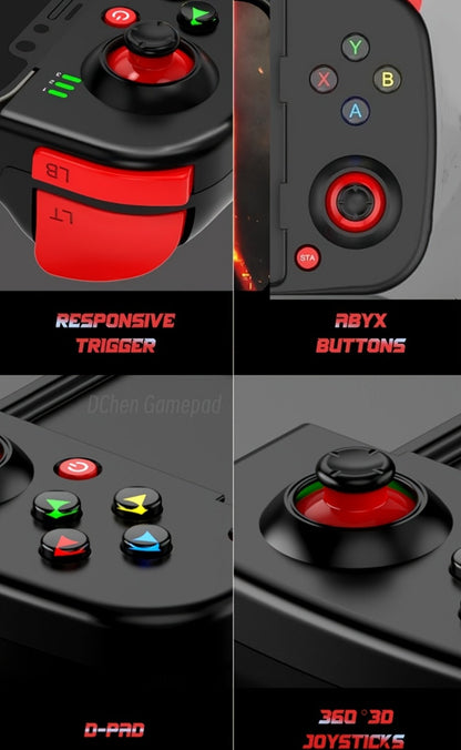 Bluetooth Wireless Gamepad Controller for iPhone Android PC Tablet Steam Deck, Rechargeable, Design