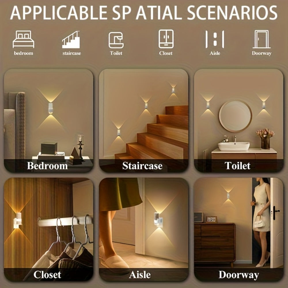 Two-Pack 3000K Plug-In Night Lights with Bubble-Pattern Shades, Light Sensors and Black or White Bases