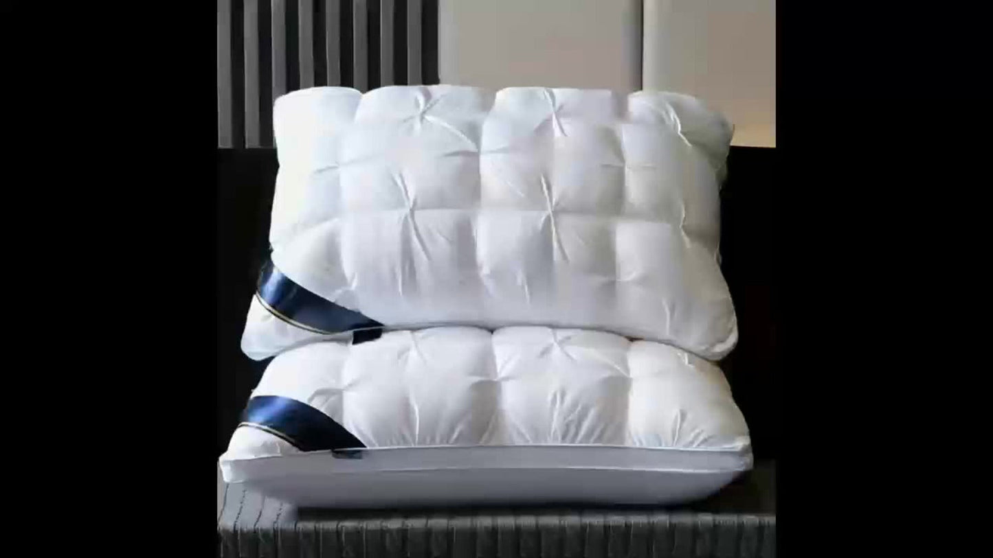 Tufted Bed Pillow in White or Grey with 1-, 2- and 4-Piece Checkout Options and Zipper Detail
