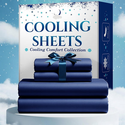 Bamboo Blend Cooling Bed Sheet Set 4pcs – Ultra Soft Breathable Kids Sheets, Deep Pocket Fitted Sheet 18"-24"