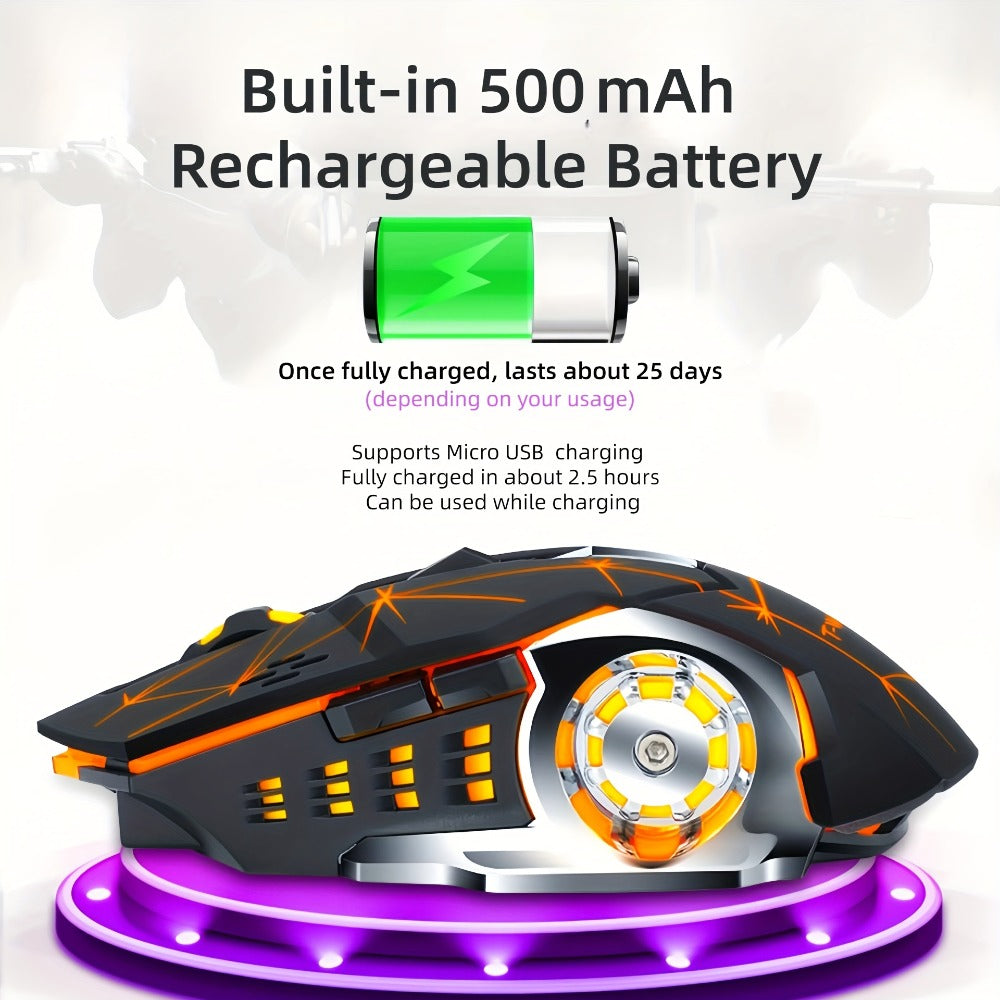 Bluetooth 5.0 2.4G Dual Mode Wireless RGB Gaming Mouse Silent 6 Button USB-C Rechargeable for an Everyday Personal Care Routine