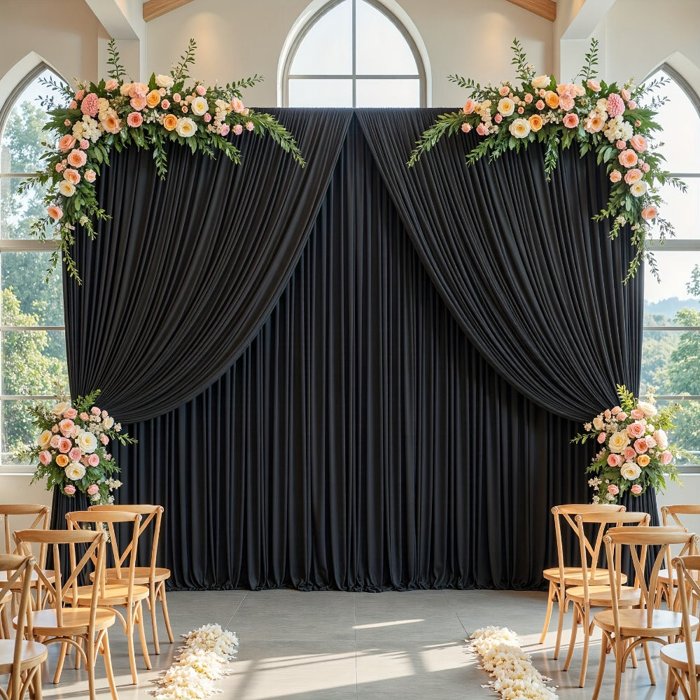 4-Pack 5x10ft Elegant Spandex Photography Backdrop | Wear-Resistant, Wrinkle-Free, Soft & Opaque Party Decoration Banners for Weddings
