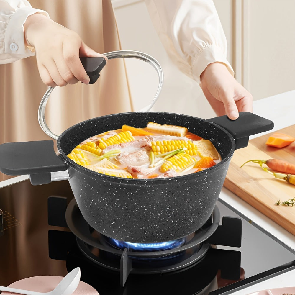 Non-Stick Cookware Set 4pcs Aluminum Frying Pan Kitchen Cooking Set Even Heat Distribution for Home Cooking, Dining and Outdoor Meals