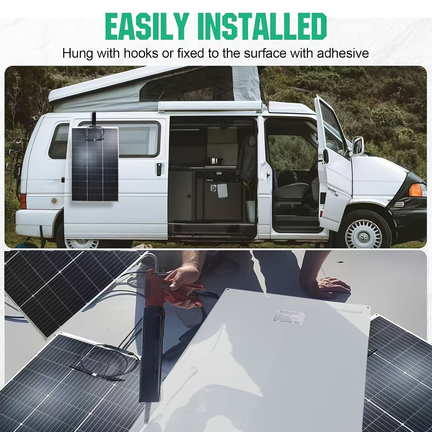 Flexible Solar Panel 125W 18V 18BB Monocrystalline Solar Cell Bendable 30 Degree Ultra-Thin for 12V for Garden, Patio and Yard Use