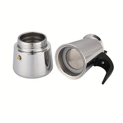 Stainless Steel Moka Pot Italian Espresso Maker – 2/4/6/9 Cup Stovetop Coffee Maker, Straight Style Moka Express for Home