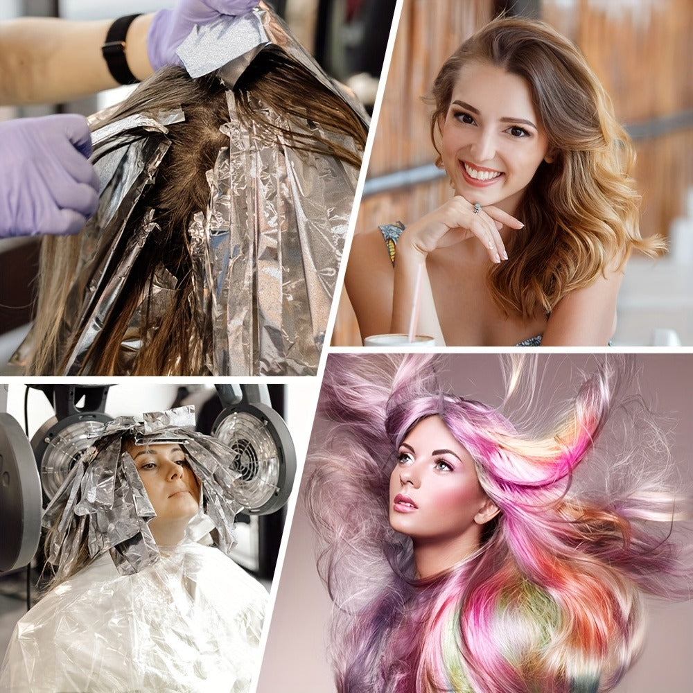 Hair Highlighting Foil Sheets 300pcs Box | Professional Salon Aluminum Foil Paper for Balayage Coloring Perming | Even Heat Distribution