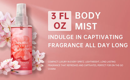 Bath Body Care Gift Set Shower Gel Body Lotion Body Mist Aloe Vera Vitamin E Glycerin Deep Moisturizing Fragrance Set for Women Cherry