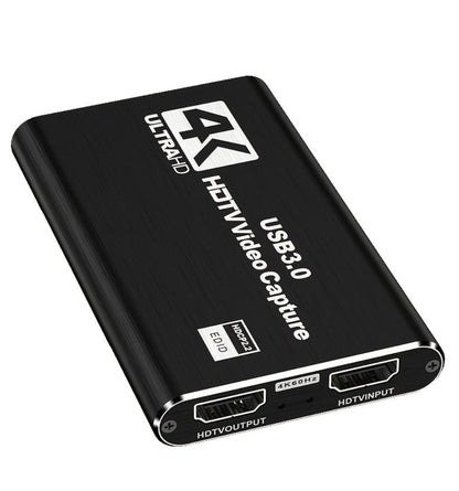 HDMI Capture Card with Microphone & 4K Loop-Out for Streaming, 1080P 60fps USB Video Recorder for Gaming