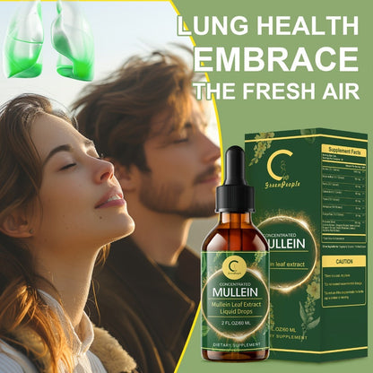 Mullein Leaf Liquid Tincture for Lung & Respiratory Health, Fast-Absorbing Herbal Drops for Breathing Support