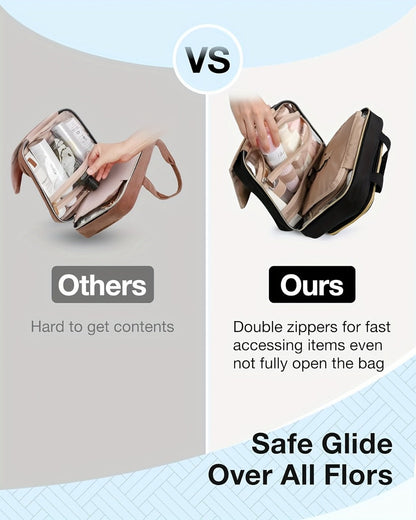 Hanging Travel Toiletry Bag Large Capacity for Full-Size Products Waterproof Cosmetic Organizer with Hook